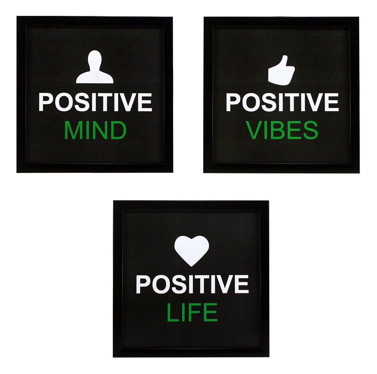 Indianara 4 Piece Set of Framed Wall Hanging Motivational Office Decor Art Prints 8.7 Inch X 8.7 Inch Without Glass-Multicolour