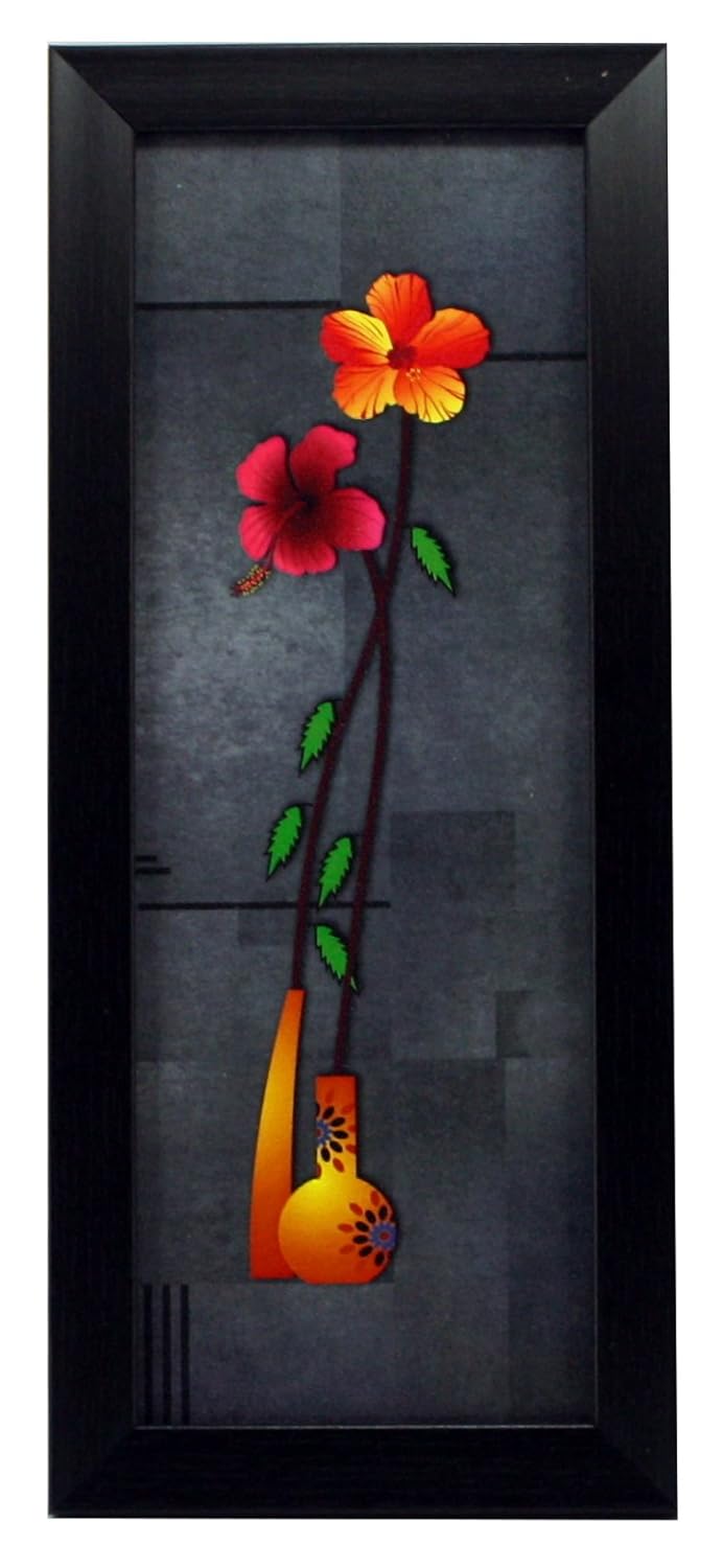 Indianara 3 PC Set of Lord Ganesha Paintings (1164) Without Glass 5.2 X 12.5, 9.5 X 12.5, 5.2 X 12.5 INCH-Multicolour