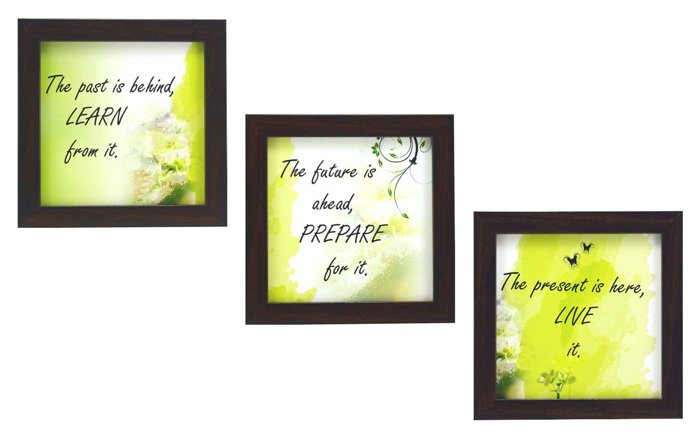 Indianara 3 Piece Set of Framed Wall Hanging Kids Room Decor Spiderman Batman Superman Art Prints 8.7 inch X 8.7 inch Without Glass-Multicolour