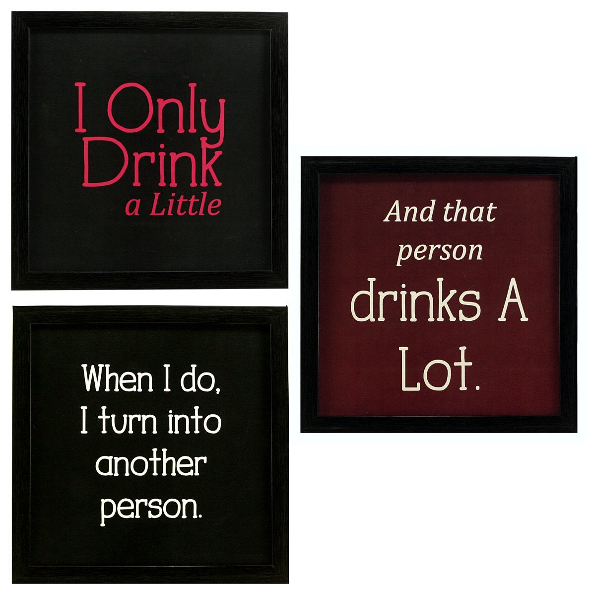 Indianara 4 Piece Set of Framed Wall Hanging Motivational Office Decor Art Prints 8.7 Inch X 8.7 Inch Without Glass-Multicolour