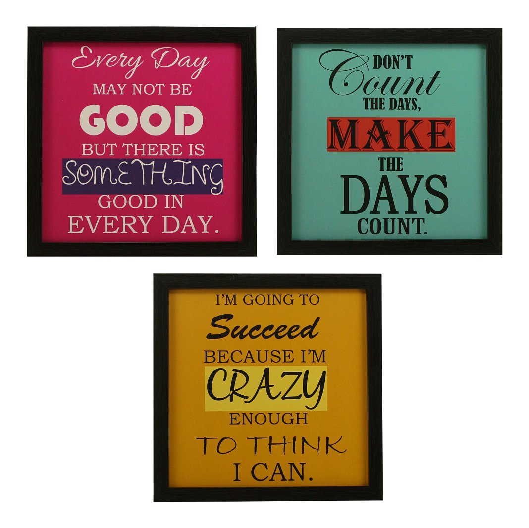 Indianara 3 Piece Set of Framed Wall Hanging Kids Room Decor Spiderman Batman Superman Art Prints 8.7 inch X 8.7 inch Without Glass-Multicolour
