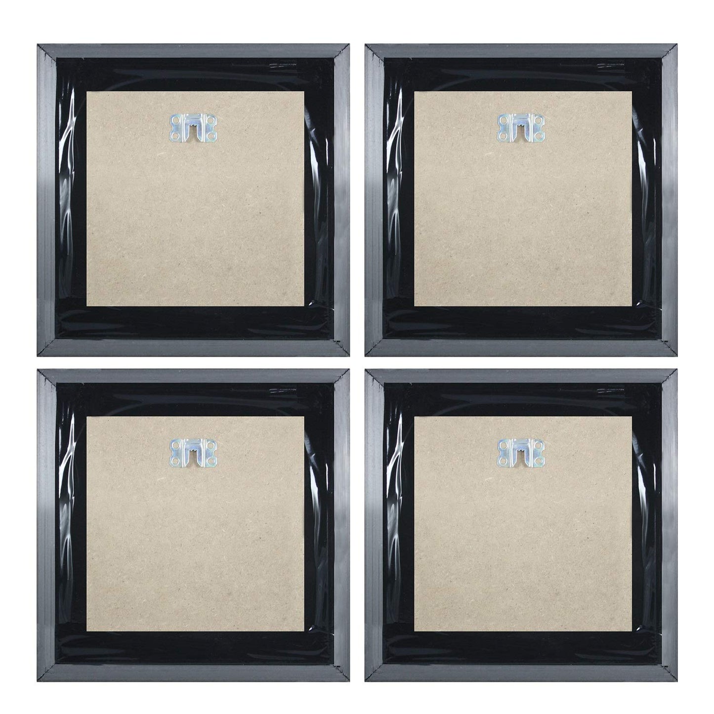 Indianara Synthetic Wood Framed Wall Hanging for Kids Study Room Without Glass(Multicolour, 8.7x8.7 Inches) - Set of 4