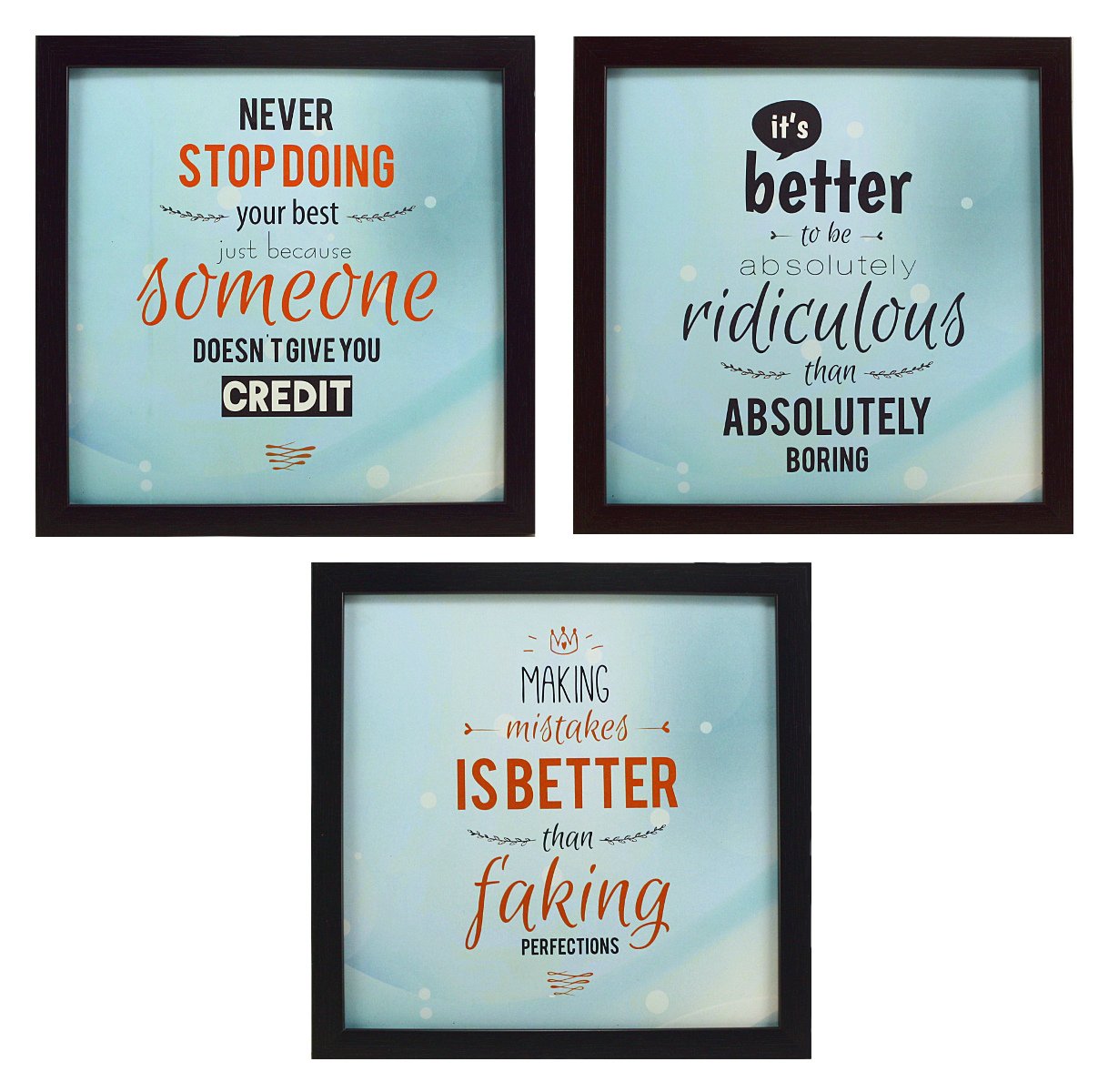 Indianara 3 Piece Set of Framed Wall Hanging Kids Room Decor Spiderman Batman Superman Art Prints 8.7 inch X 8.7 inch Without Glass-Multicolour
