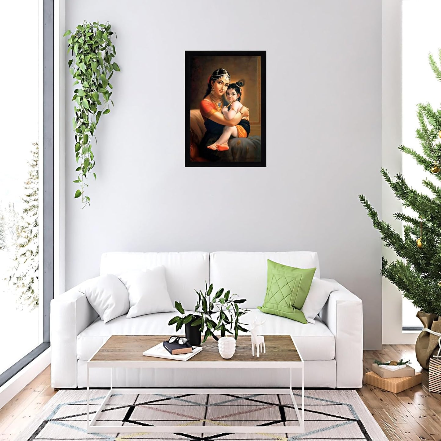 Indianara Yashoda Nandlala Painting With Frame 13 Inches X 10 Inches