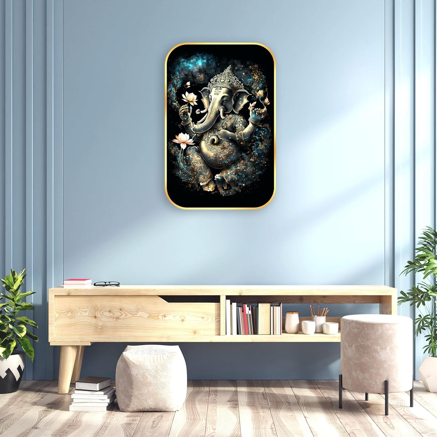 Indianara Modern Art Painting With Frame 18 Inches X 12 Inches (Style 5)
