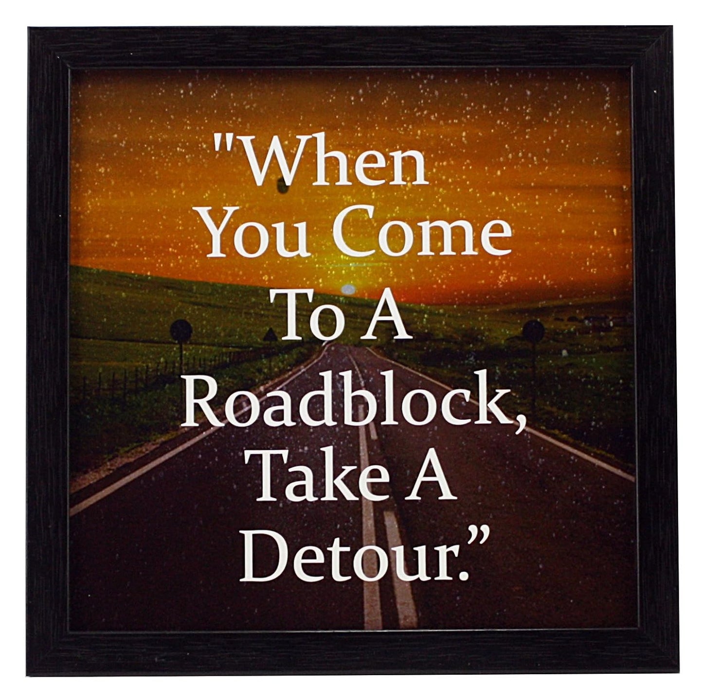 Indianara Framed Wall Hanging Motivational Quotes Art Prints 9.5 inch X 9.5 inch Without Glass-Multicolour