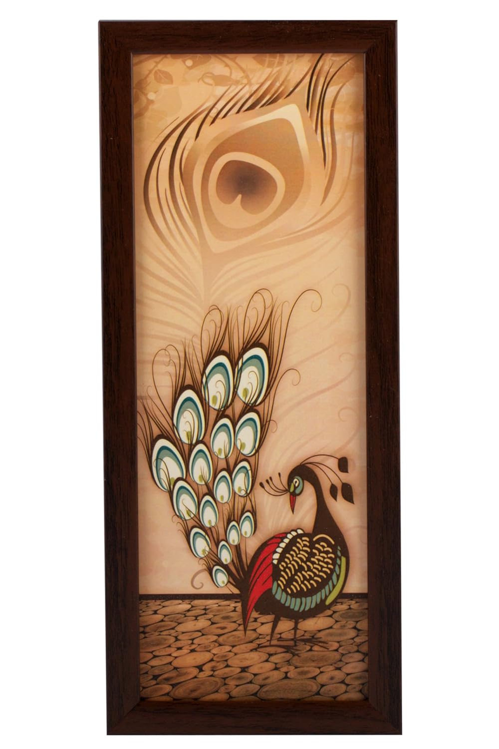 Indianara 3 Pc Set of Radha Krishna Paintings Without Glass 5.2 X 12.5, 9.5 X 12.5, 5.2 X 12.5 Inch-Multicolour