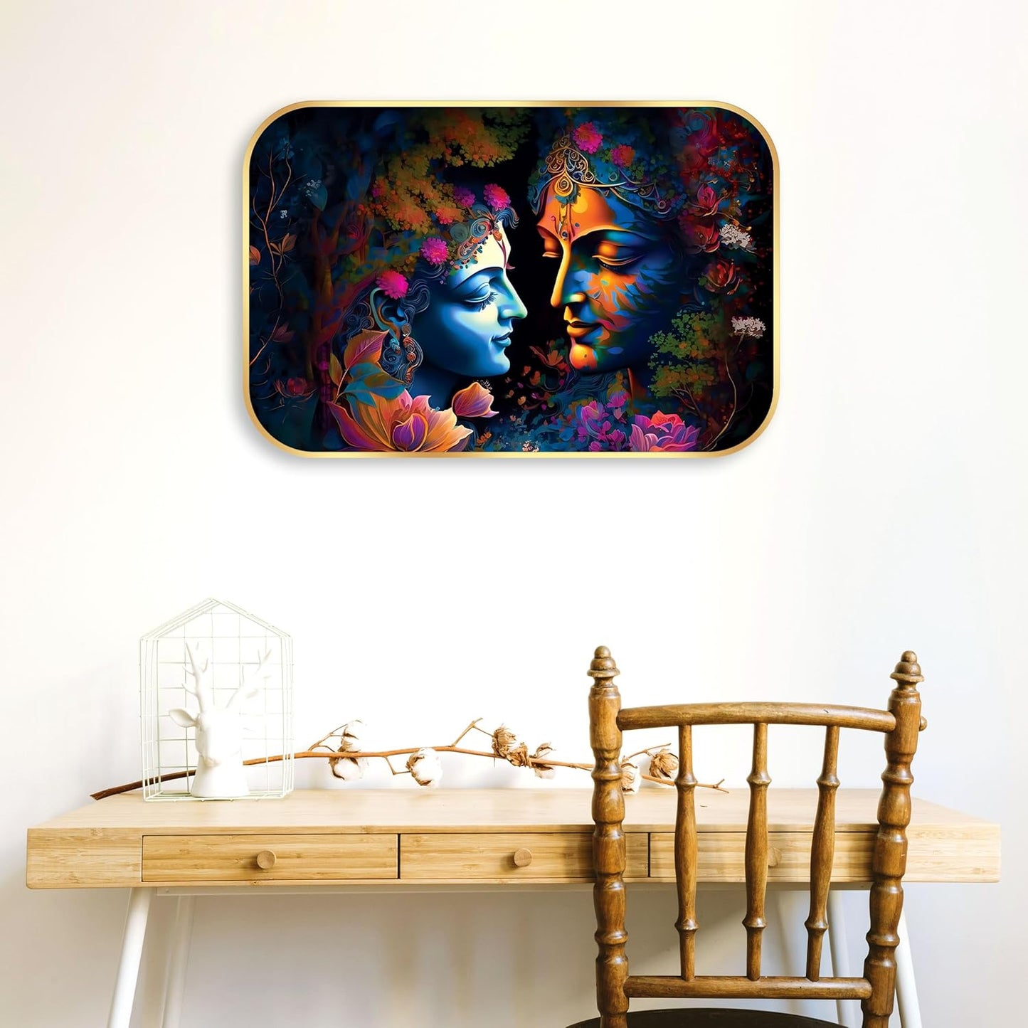 Indianara Radha Krishna Painting With Frame 18 Inches X 12 Inches(10785)