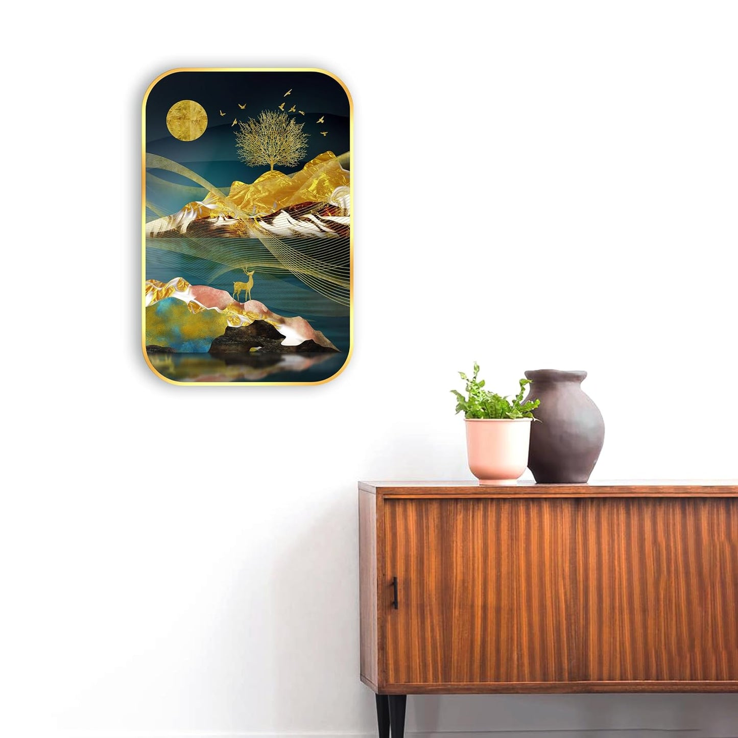 Indianara Modern Art Painting With Frame 18 Inches X 12 Inches