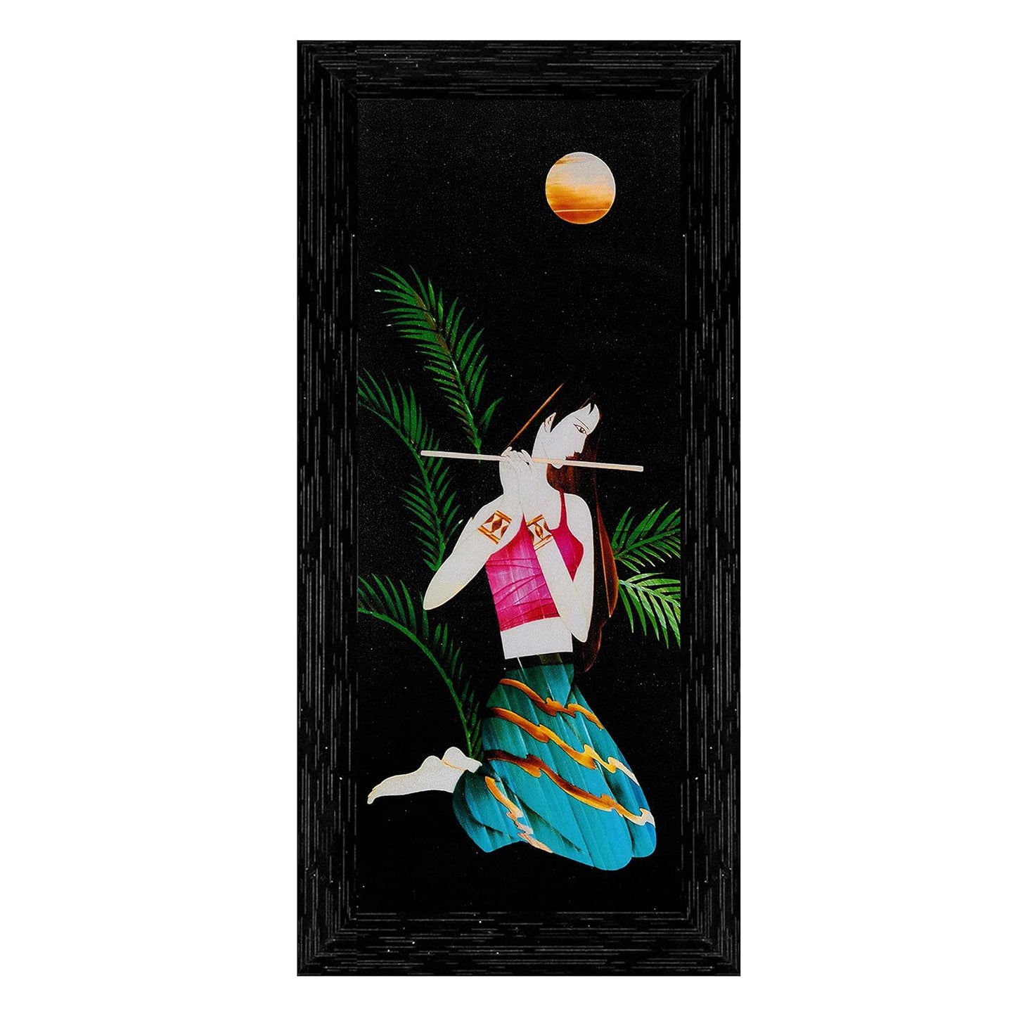 Indianara 3 Pc Set Of Still Art Paintings Without Glass (6 X 13, 10.2 X 13, 6 X 13 INCH, Black)