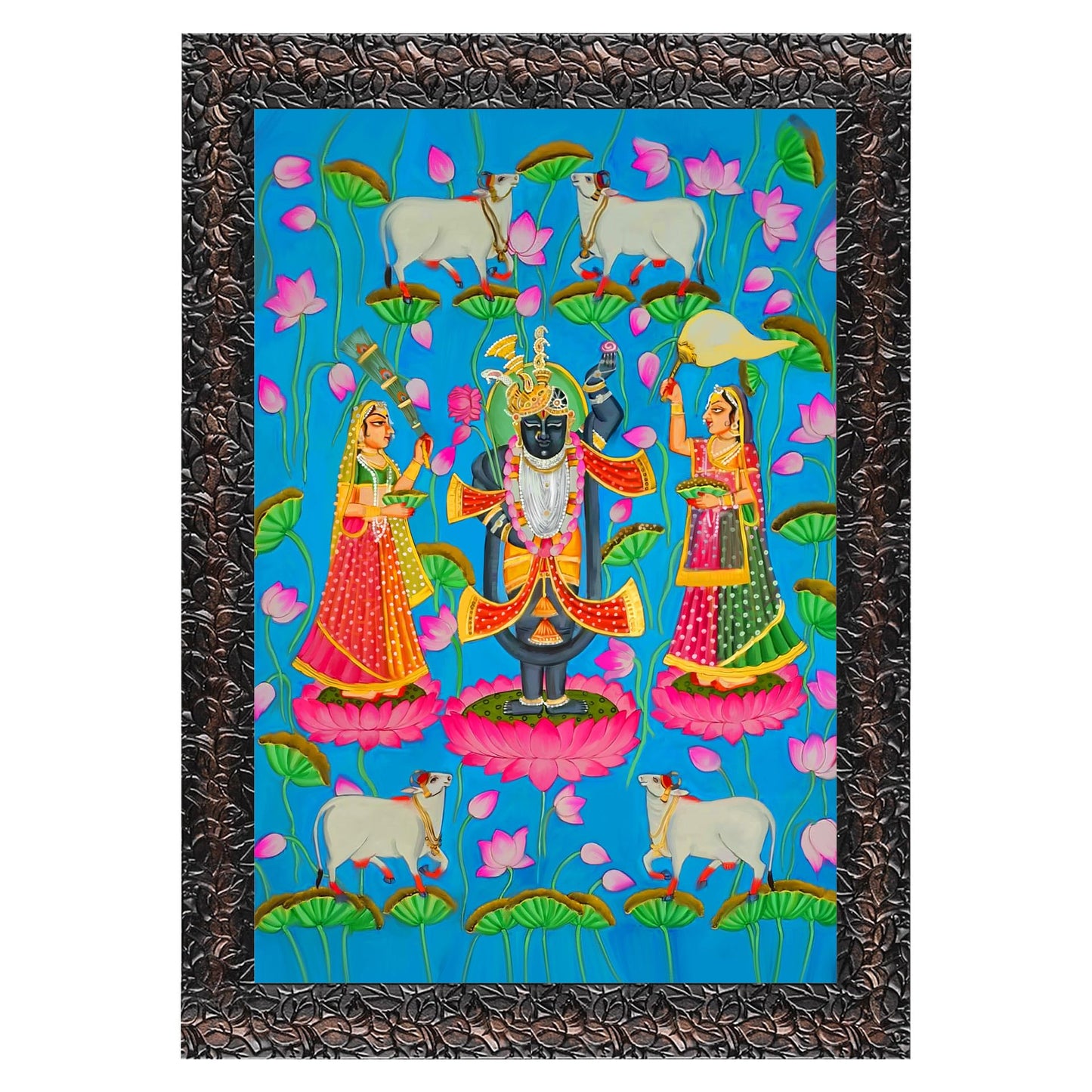 Indianara Modern Art Painting With Frame 18 Inches X 12 Inches (Style 5)