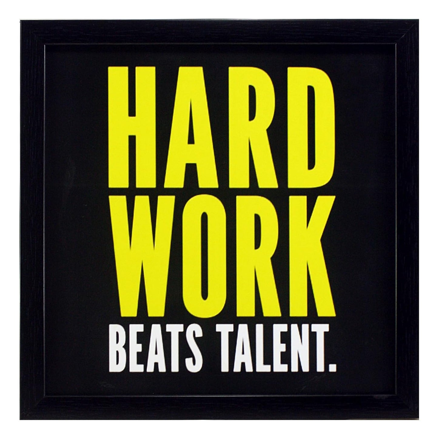 Indianara 4 Piece Set of Framed Wall Hanging Motivational Office Decor Art Prints 8.7 Inch X 8.7 Inch Without Glass-Multicolour