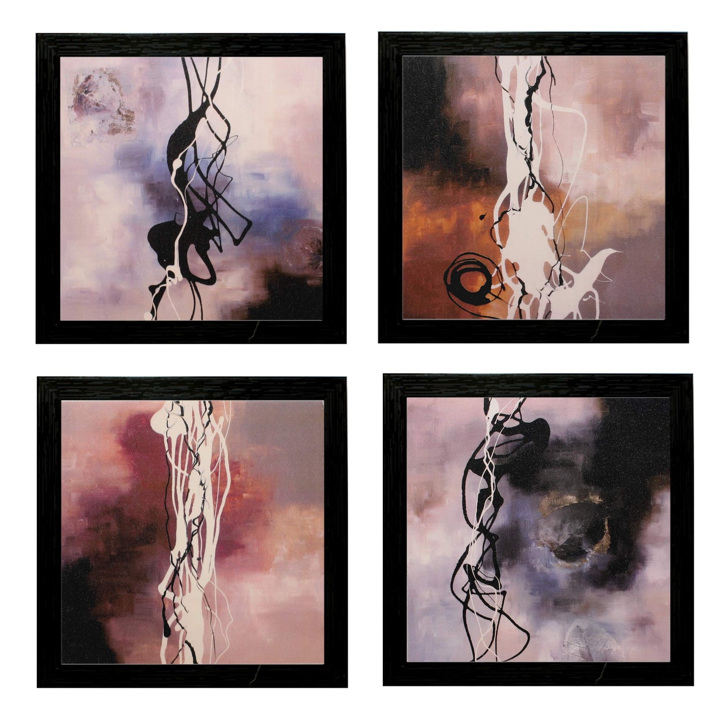 Indianara 3 Piece Set of Framed Wall Hanging Welcome Home Decor Art (1519) Prints 8.7 inch X 8.7 inch Without Glass (9.5 inch x 9.5 inch, Black)