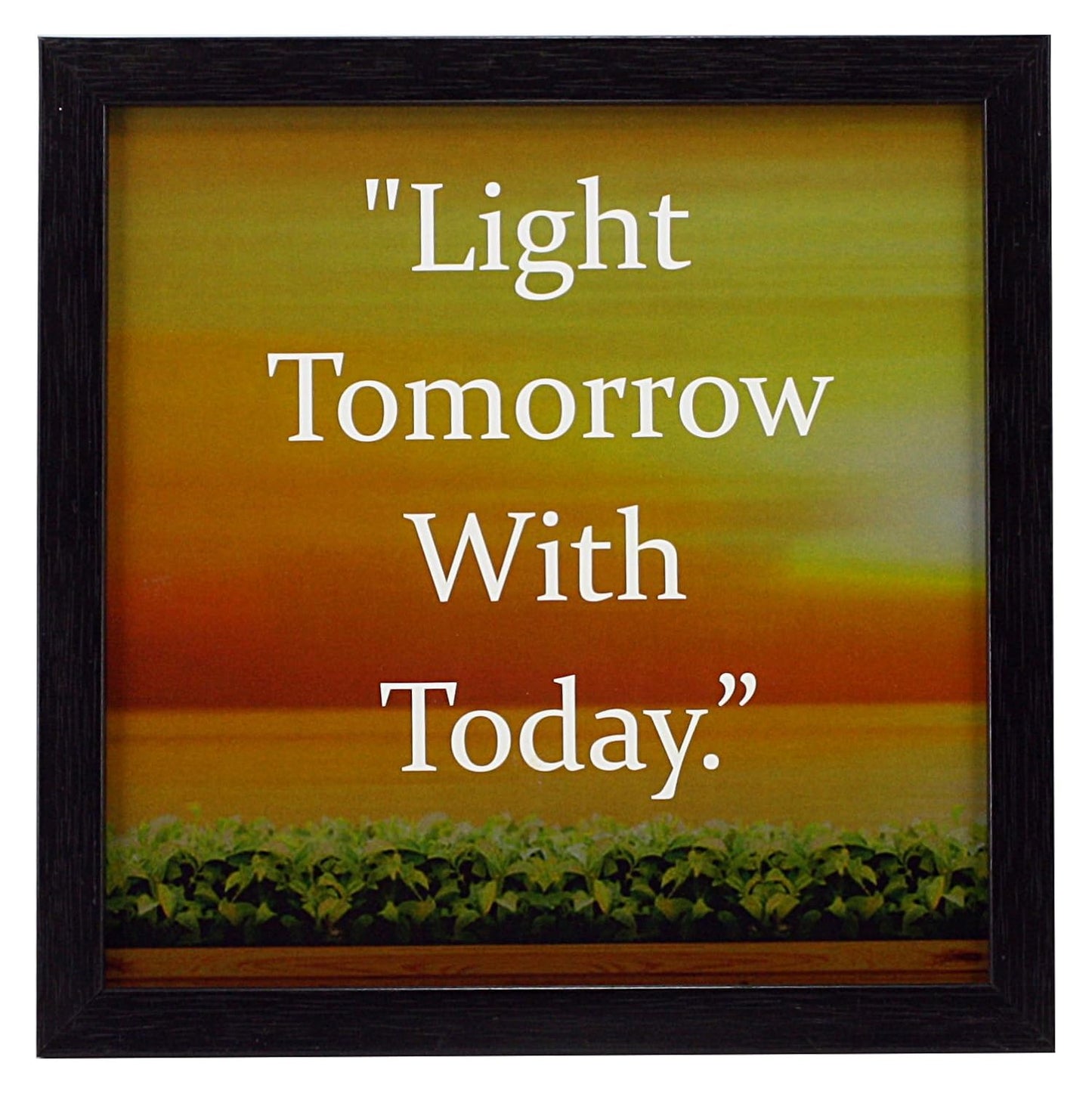 Indianara Framed Wall Hanging Motivational Quotes Art Prints 9.5 inch X 9.5 inch Without Glass-Multicolour