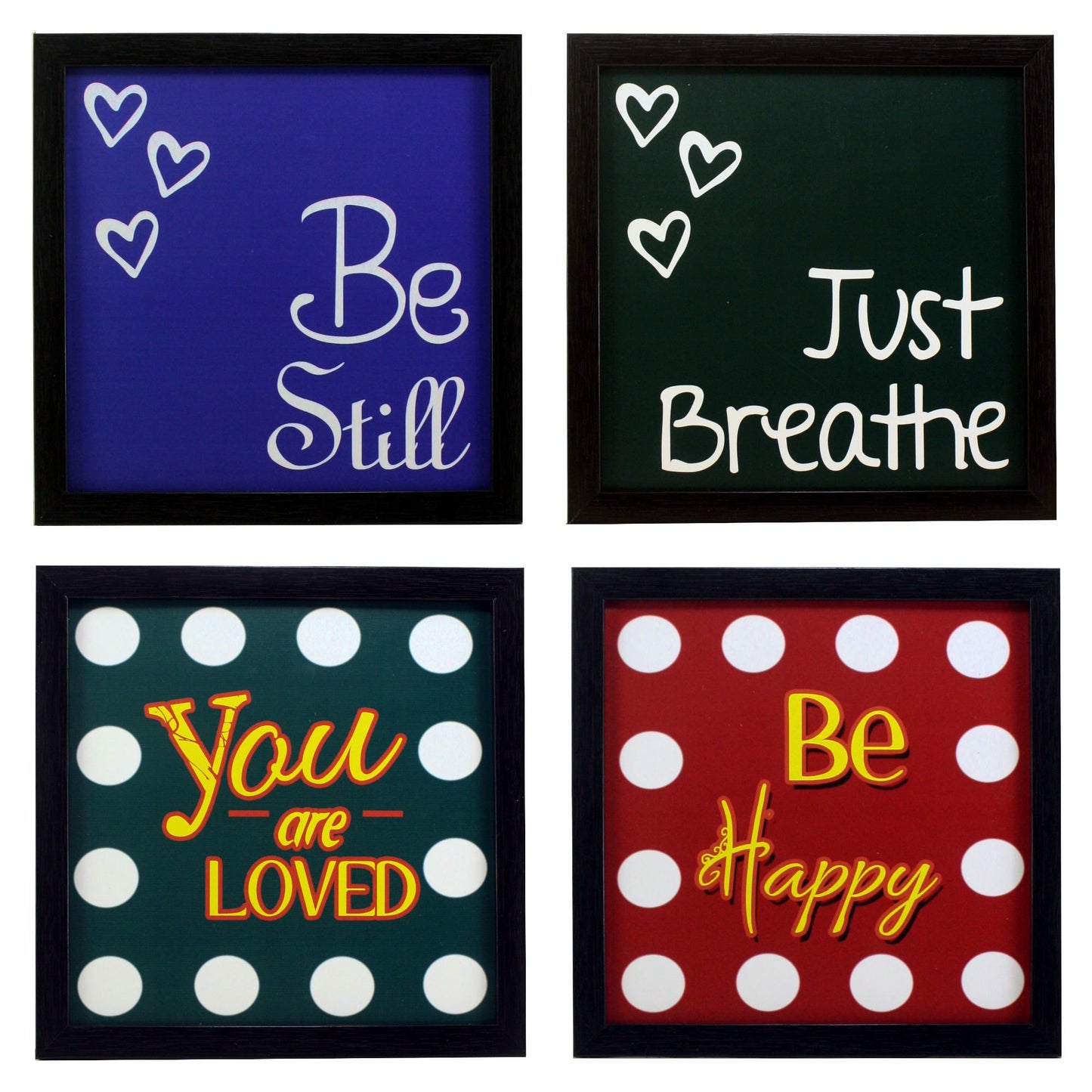 Indianara Framed Wall Hanging Motivational Quotes Art Prints 9.5 inch X 9.5 inch Without Glass-Multicolour