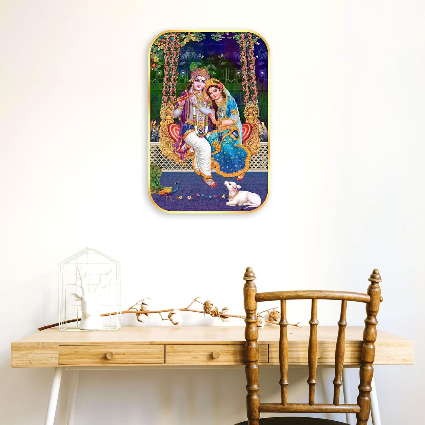 Indianara Radha Krishna Painting With Frame 18 Inches X 12 Inches