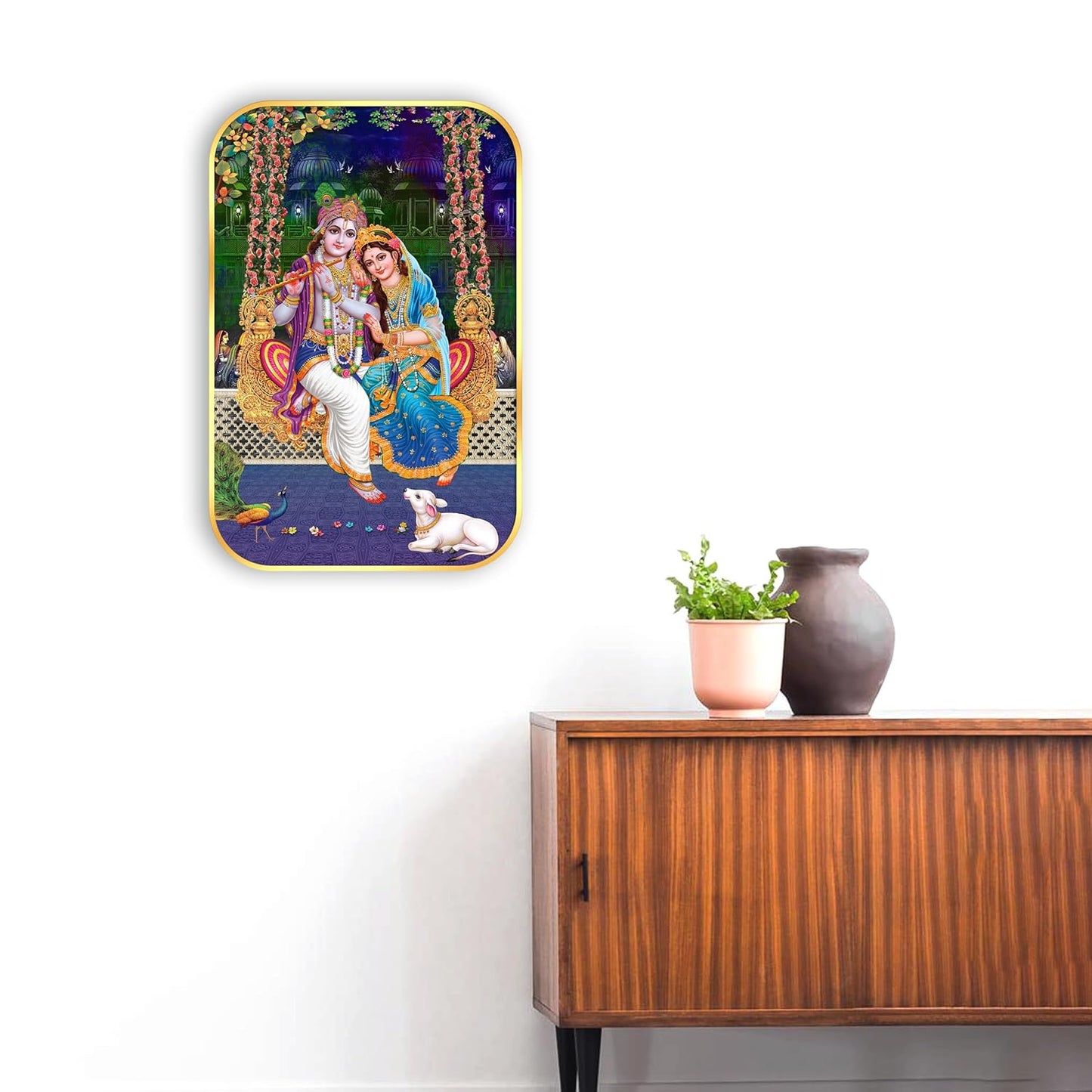 Indianara Radha Krishna Painting With Frame 18 Inches X 12 Inches