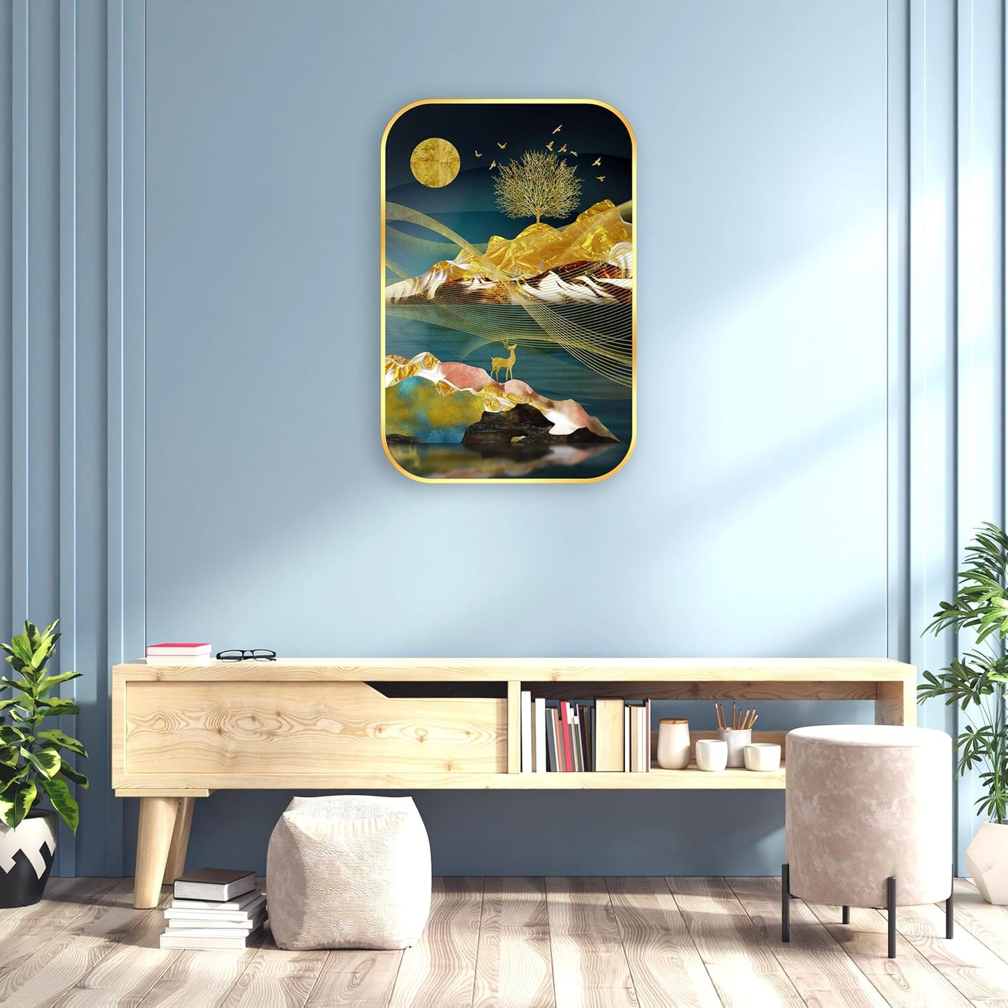 Indianara Modern Art Painting With Frame 18 Inches X 12 Inches