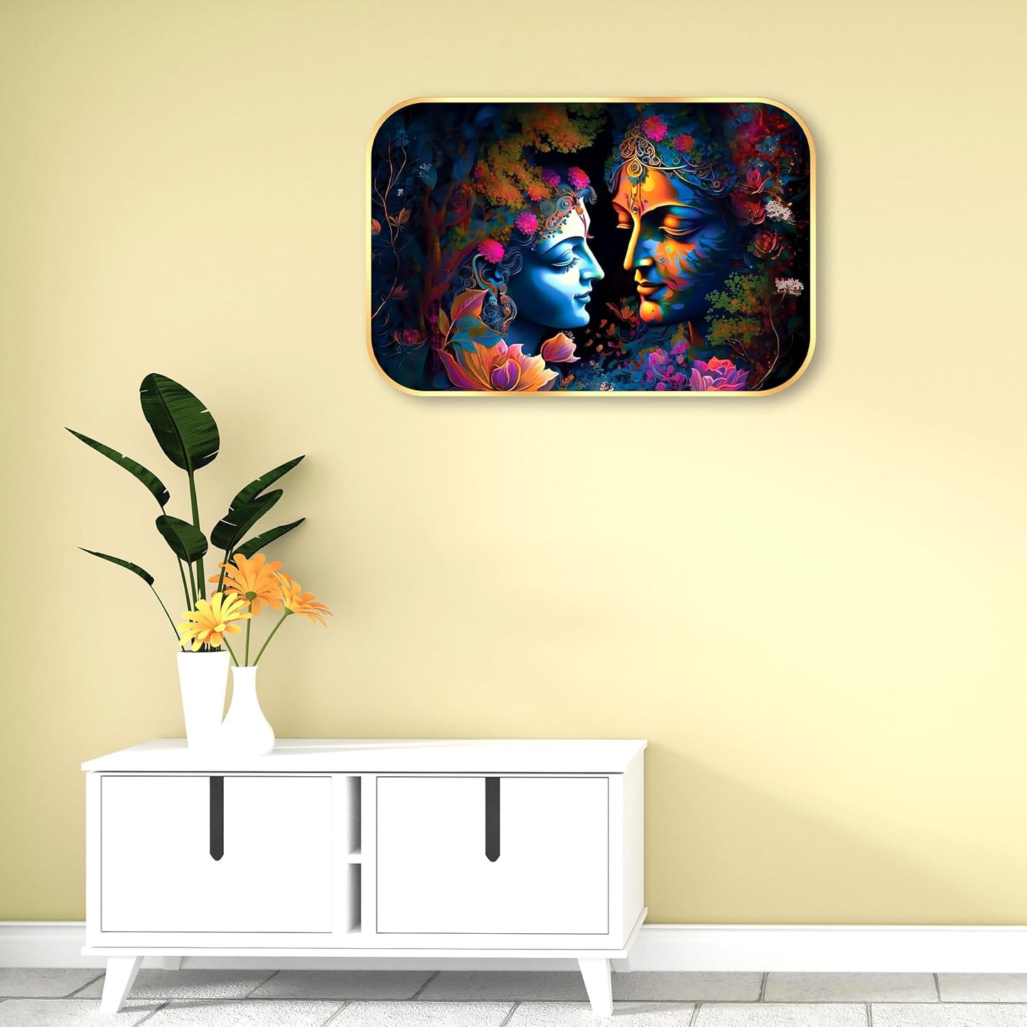 Indianara Radha Krishna Painting With Frame 18 Inches X 12 Inches(10785)