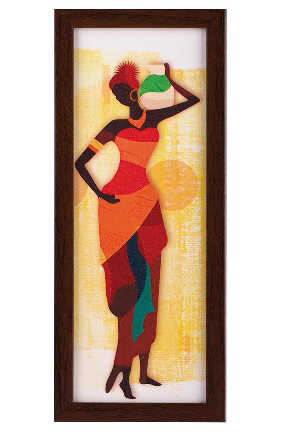 Indianara 3 Pc Set Of Still Life Paintings Without Glass 5.2 X 12.5, 9.5 X 12.5, 5.2 X 12.5 Inch (6 X 13, 10.2 X 13, 6 X 13 INCH, Brown)