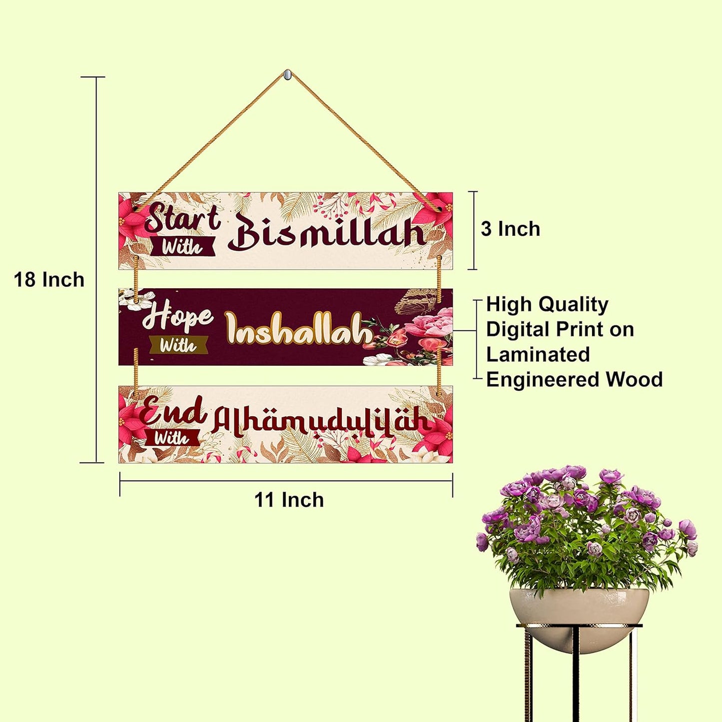 Indianara MDF Wall Hanging Decorative Wall Art for Living room | Bedroom | Home Décor | Office | Gift (Style 1)
