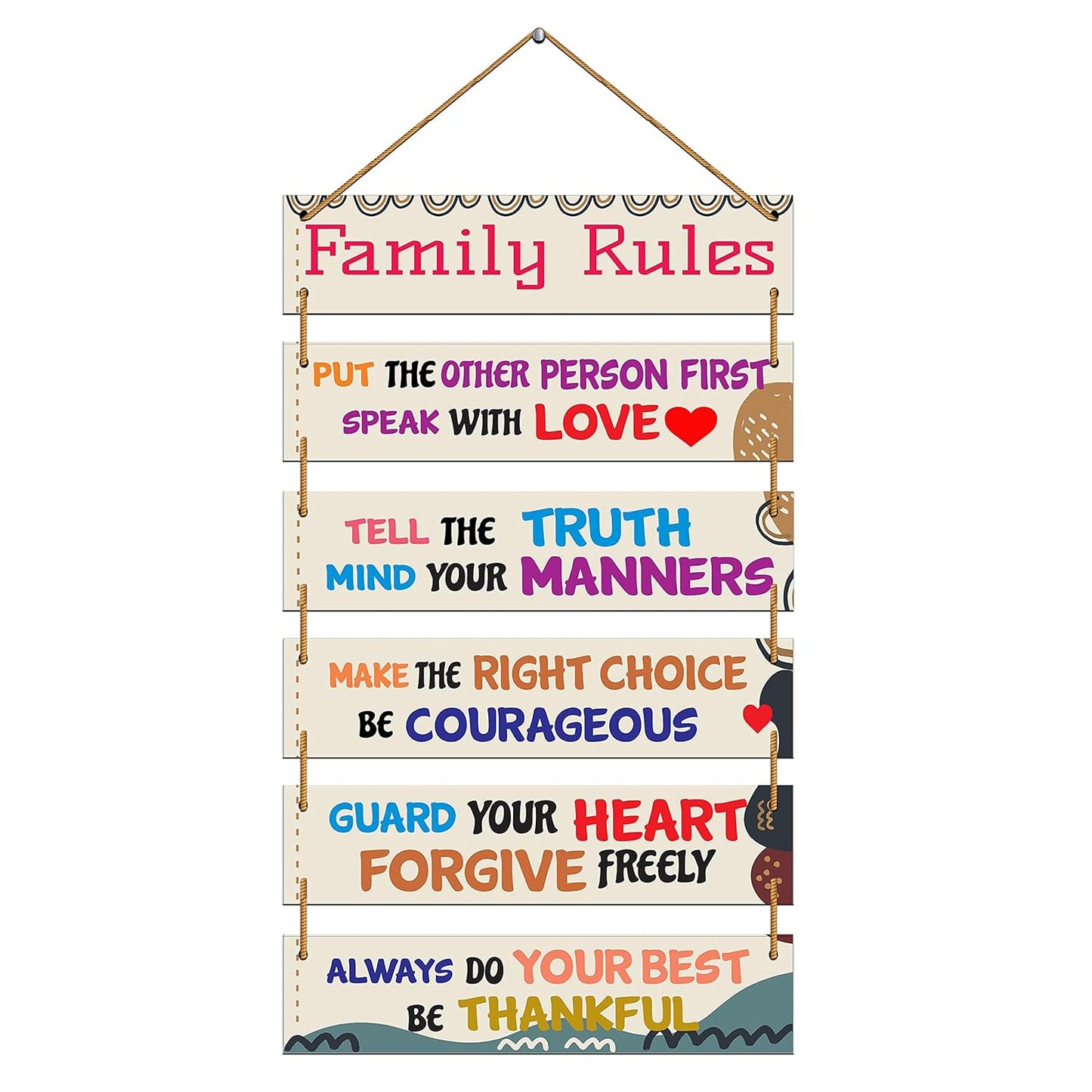 Indianara Set of 6 Motivational Quotes MDF Wall Hanging Decorative Wall Art for Living room | Bedroom | Home Décor | Office | Gift (4552WH) (Style 3)