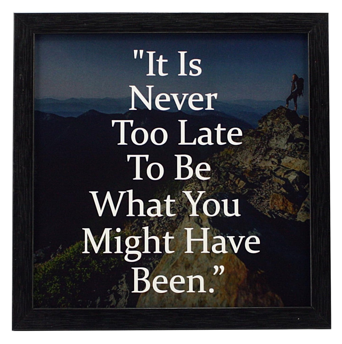 Indianara Framed Wall Hanging Motivational Quotes Art Prints 9.5 inch X 9.5 inch Without Glass-Multicolour
