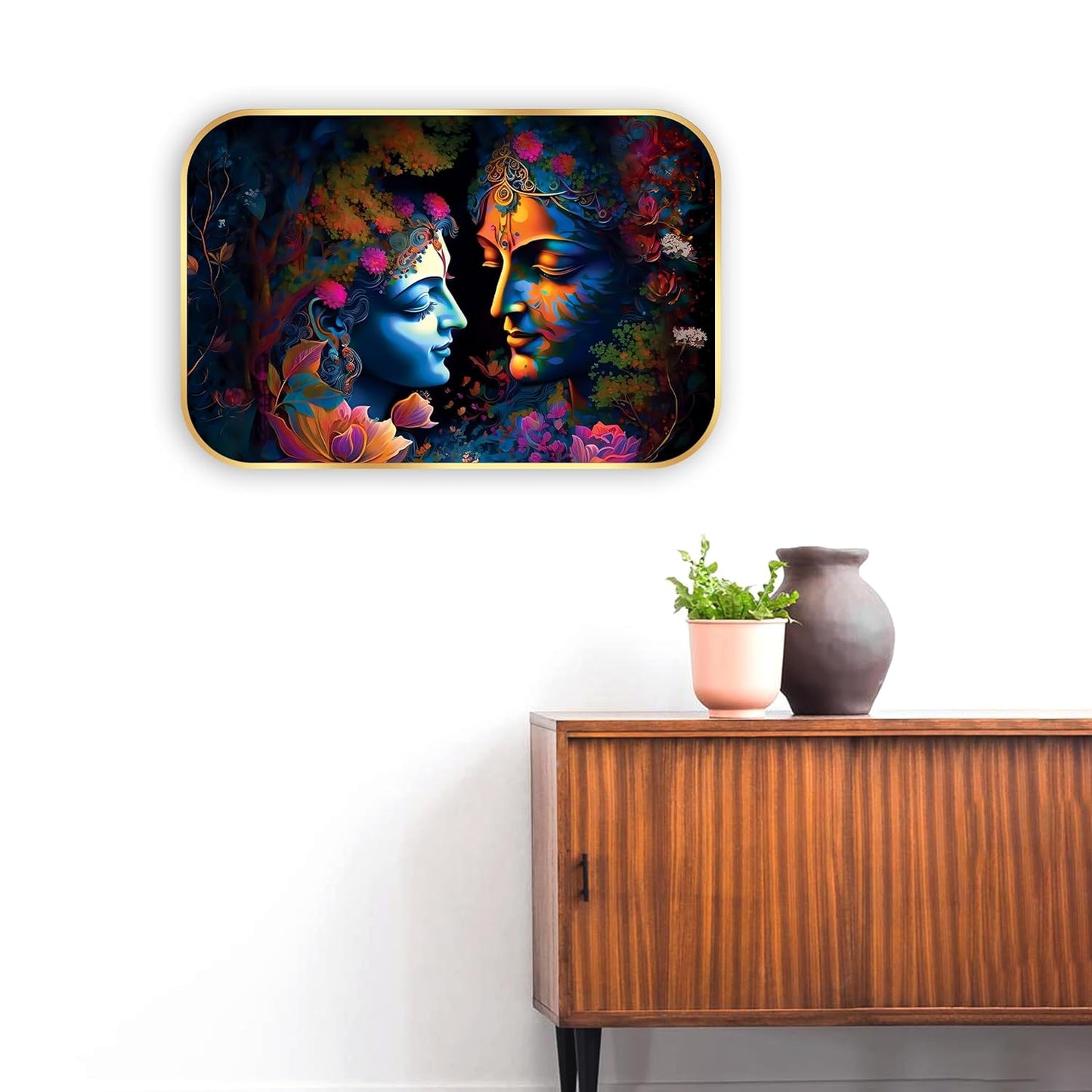 Indianara Radha Krishna Painting With Frame 18 Inches X 12 Inches(10785)