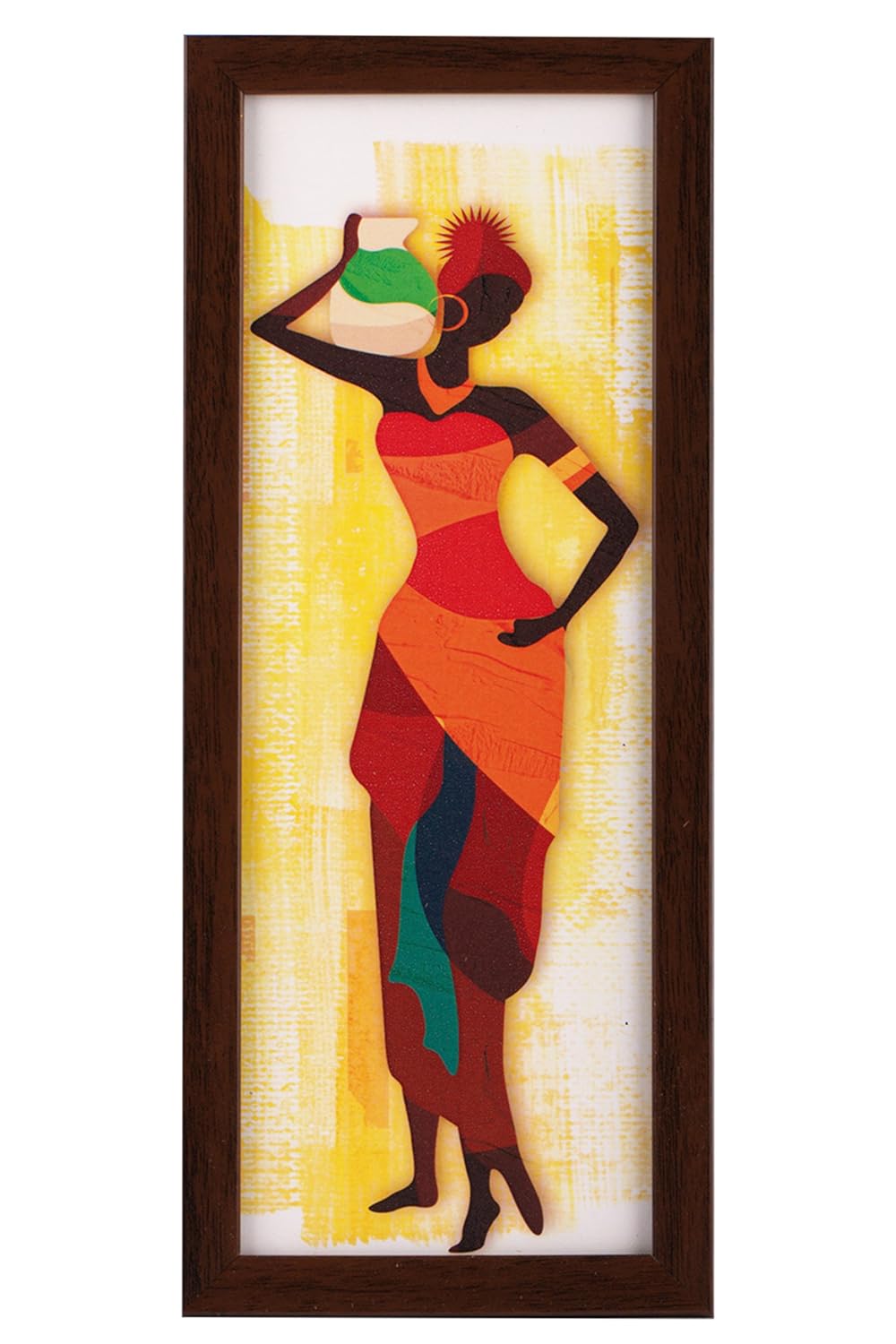 Indianara 3 Pc Set Of Still Life Paintings Without Glass 5.2 X 12.5, 9.5 X 12.5, 5.2 X 12.5 Inch (6 X 13, 10.2 X 13, 6 X 13 INCH, Brown)