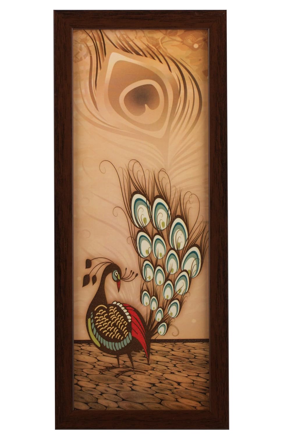 Indianara 3 Pc Set of Radha Krishna Paintings Without Glass 5.2 X 12.5, 9.5 X 12.5, 5.2 X 12.5 Inch-Multicolour