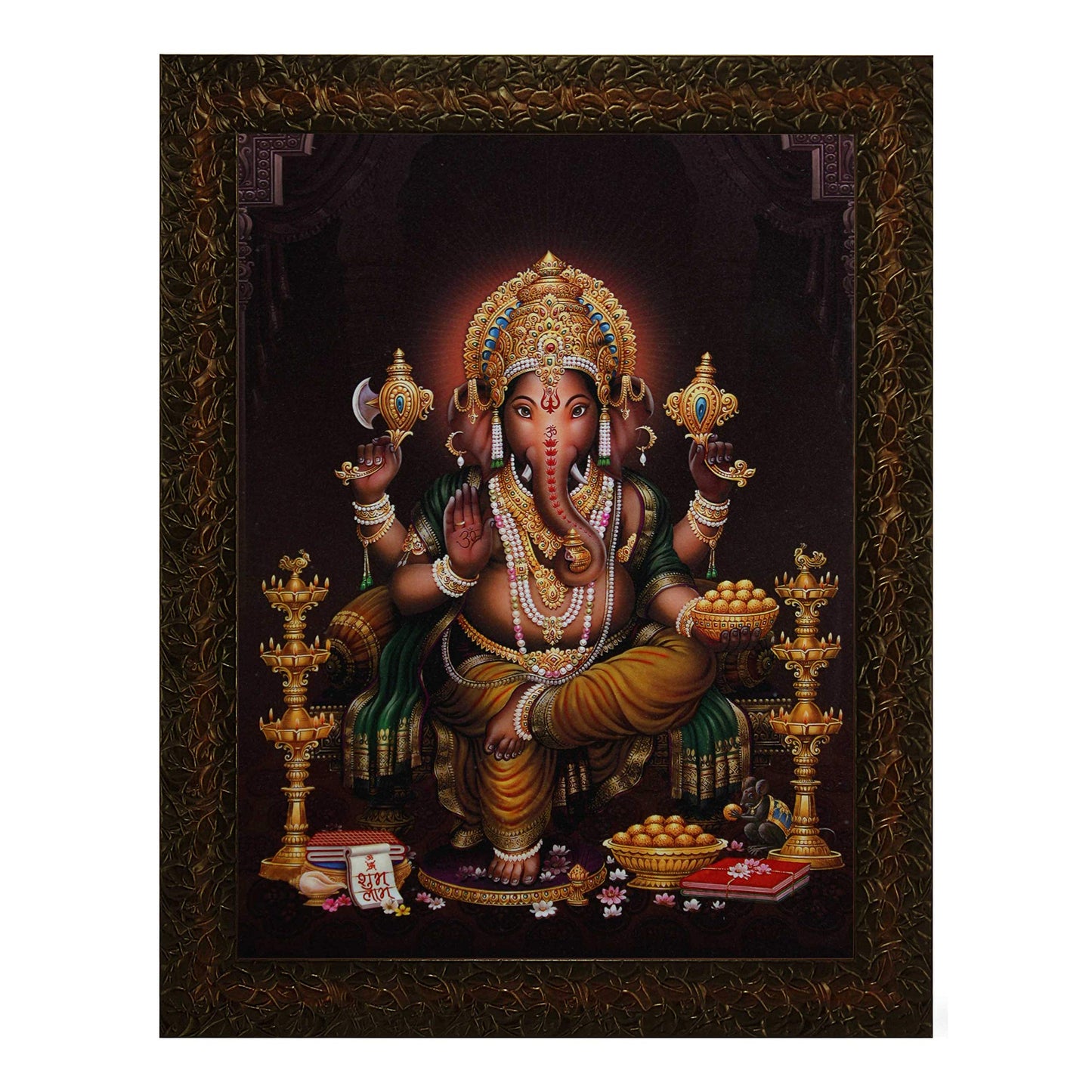 Indianara Religious Paintings Painting -Synthetic Wood, 27x30.5x1cm, Multicolour (GB3)