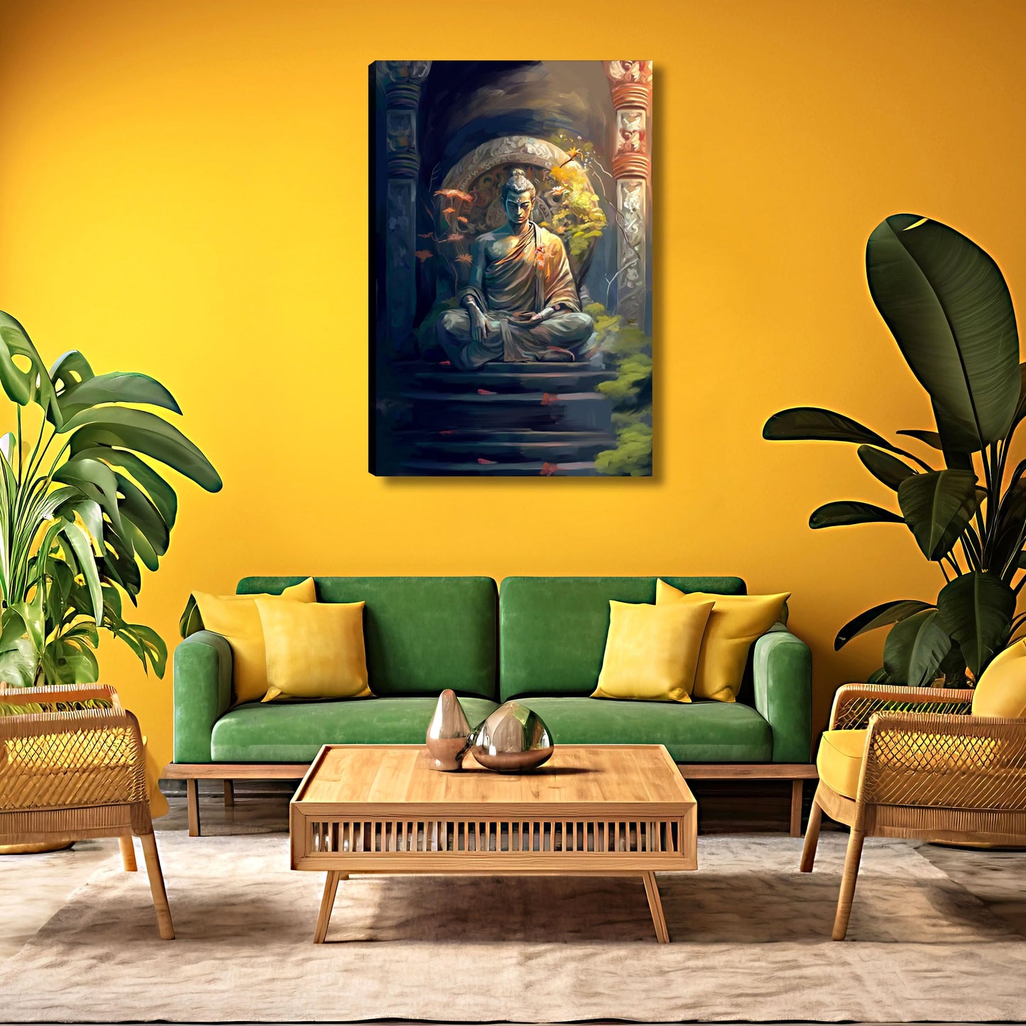 Indianara Set of 3 Framed Art Painting (3911BK) without glass 10.2 X 13, 10.2 X 13, 10.2 X 13 INCH (Style 10)