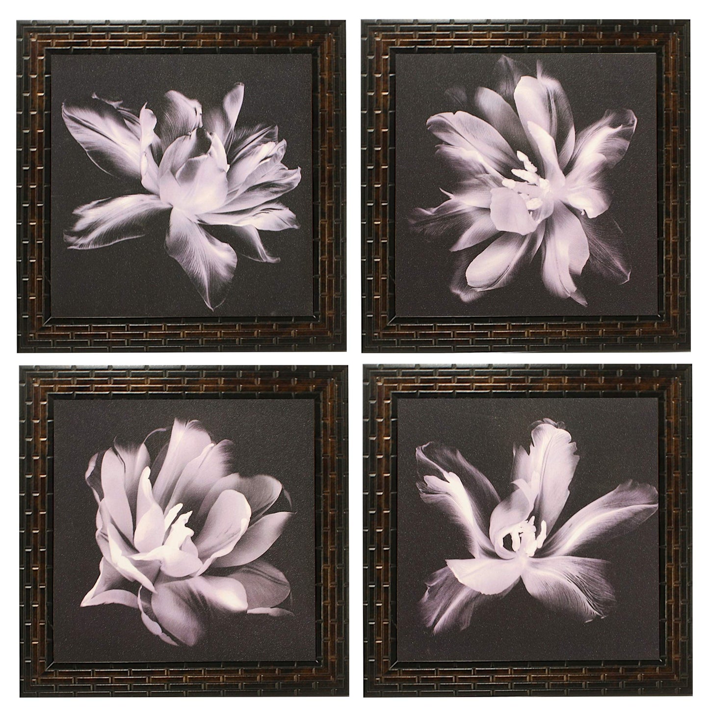 Indianara 3 Piece Set of Framed Wall Hanging Welcome Home Decor Art (1519) Prints 8.7 inch X 8.7 inch Without Glass (9.5 inch x 9.5 inch, Black)