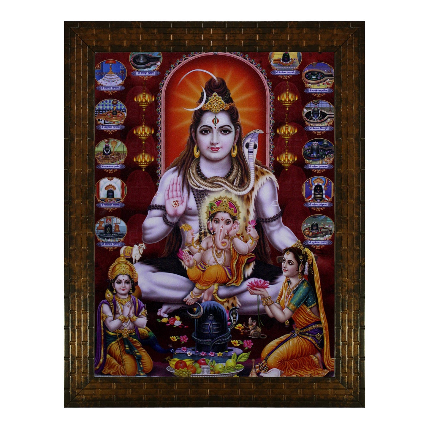 Indianara Religious Painting, Multicolour, Standard (Golden Brown 3)
