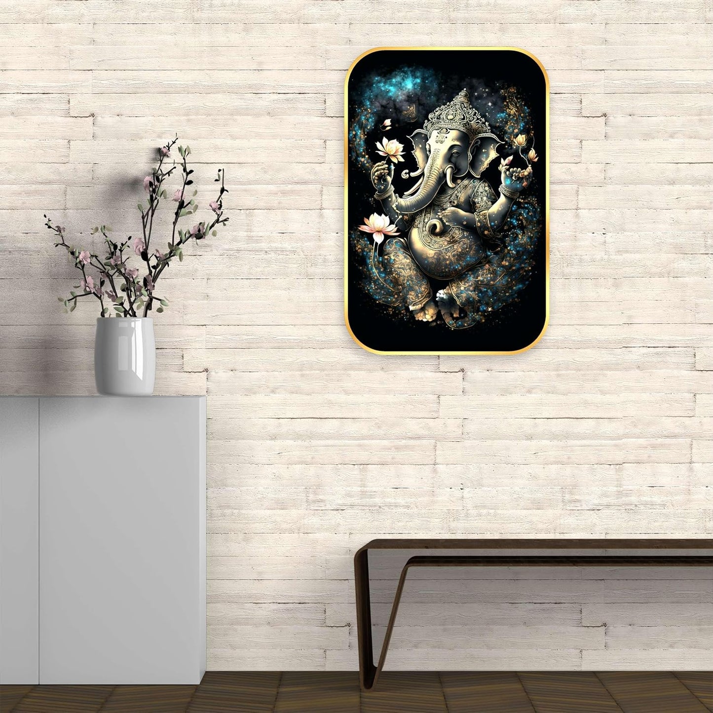 Indianara Modern Art Painting With Frame 18 Inches X 12 Inches (Style 5)