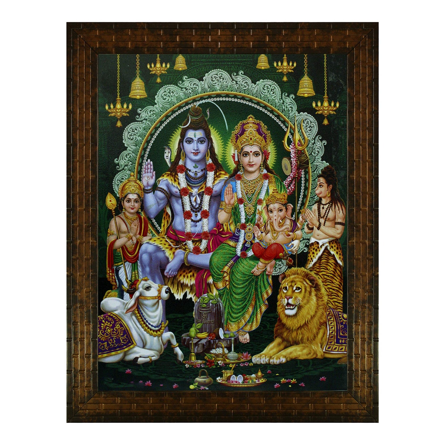 Indianara Religious Painting, Multicolour, Standard (Golden Brown 3)