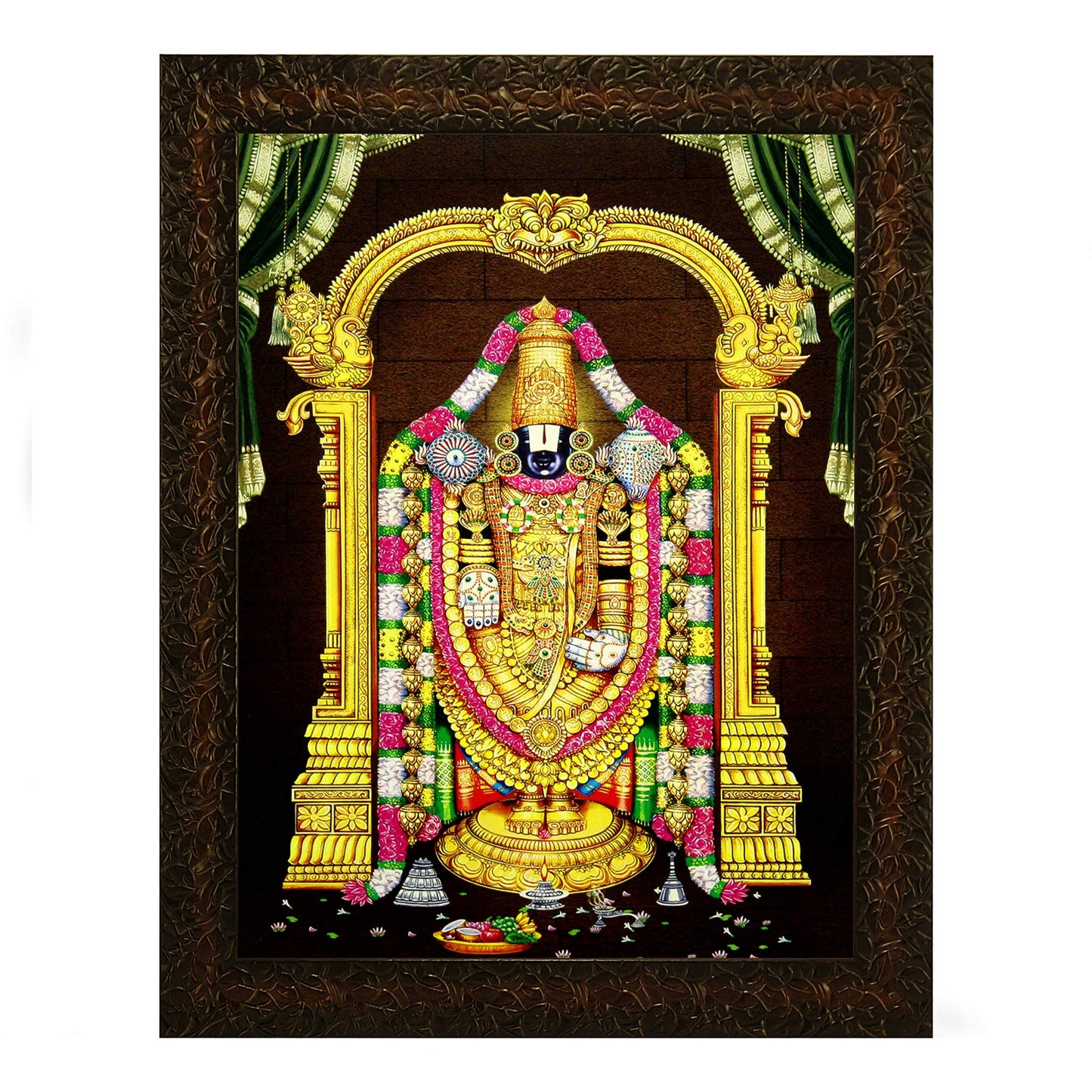 Indianara Religious Painting, Multicolour, Standard (Golden Brown 3)