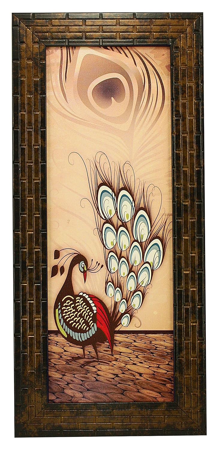 Indianara 3 PC Set of Radha Krishna Art Paintings (1170) Without Glass 5.2 X 12.5, 9.5 X 12.5, 5.2 X 12.5 inch(multicolor1170)