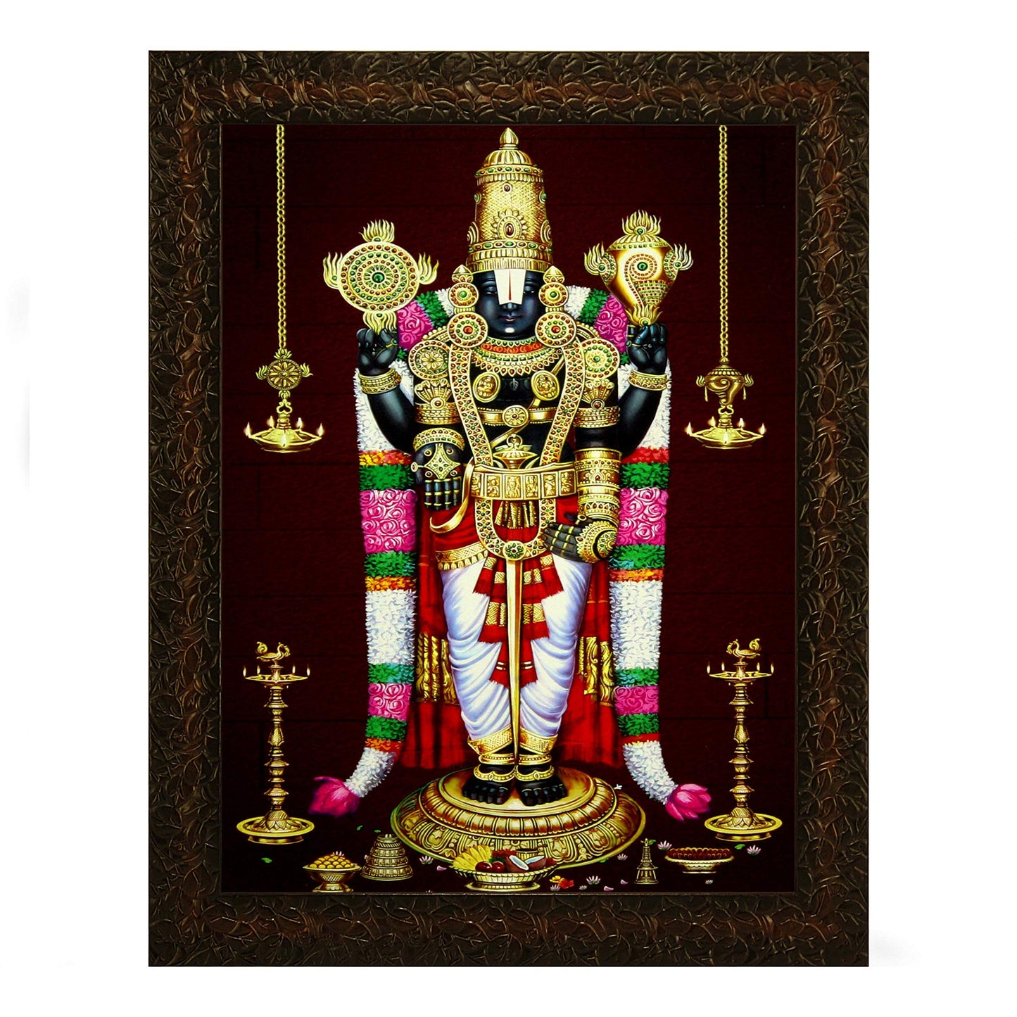 Indianara Religious Painting, Multicolour, Standard (Golden Brown 3)