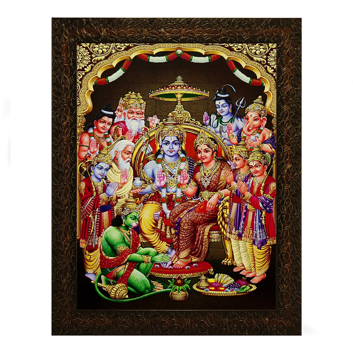 Indianara Religious Paintings Painting -Synthetic Wood, 27x30.5x1cm, Multicolour (GB3)