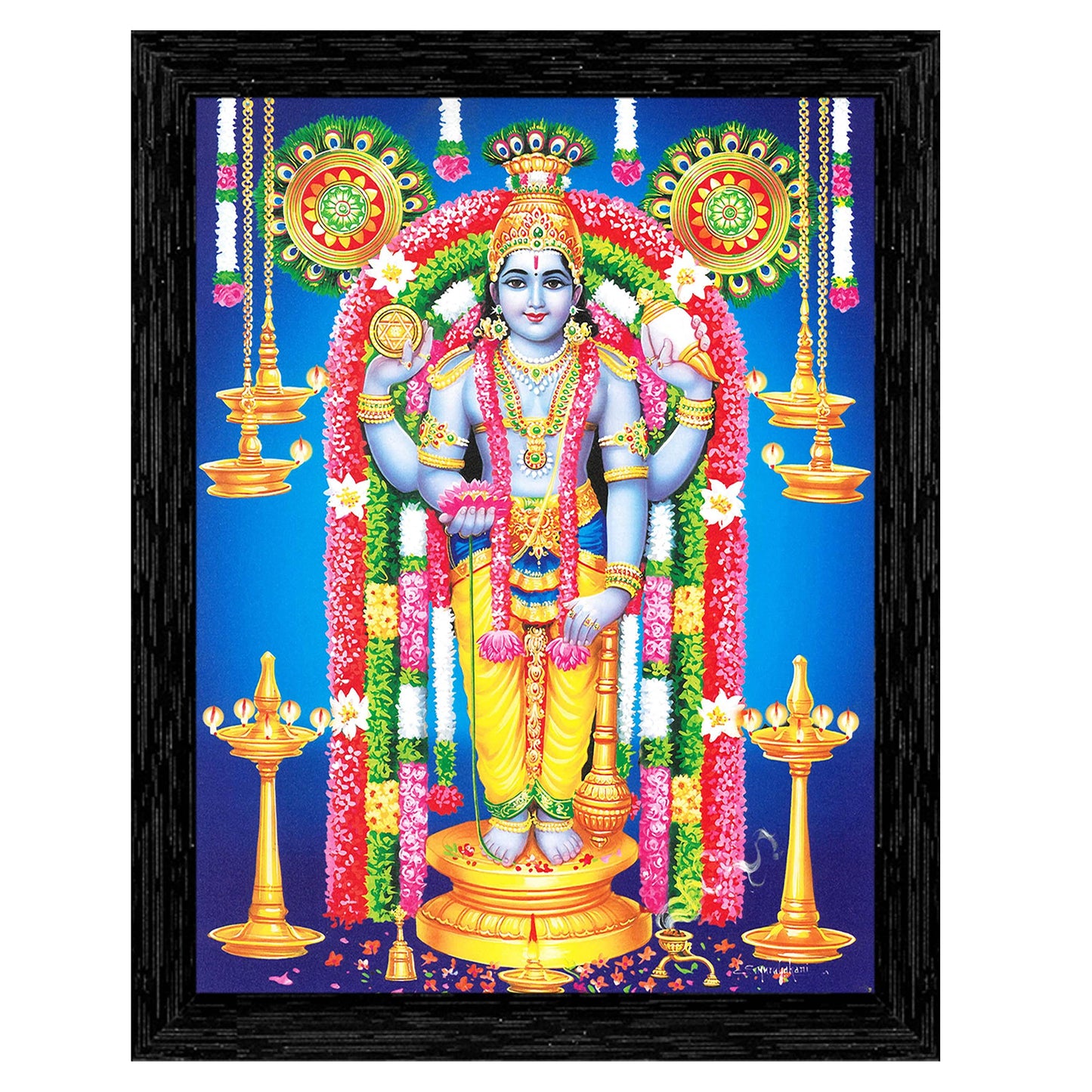 Indianara Religious Paintings Painting -Synthetic Wood, 27x30.5x1cm, Multicolour (GB3)