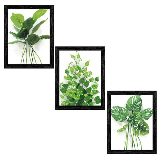 Indianara Set of 3 Framed Art Painting (3911BK) without glass 10.2 X 13, 10.2 X 13, 10.2 X 13 INCH (Style 10)