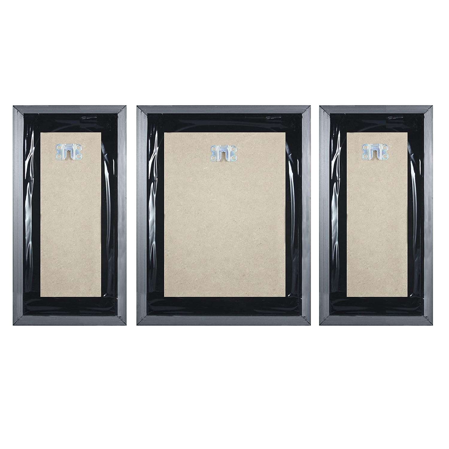 Indianara 3 Pc Set of Floral Paintings (1056) Without Glass 5.2 X 12.5, 9.5 X 12.5, 5.2 X 12.5 Inch-Multicolour
