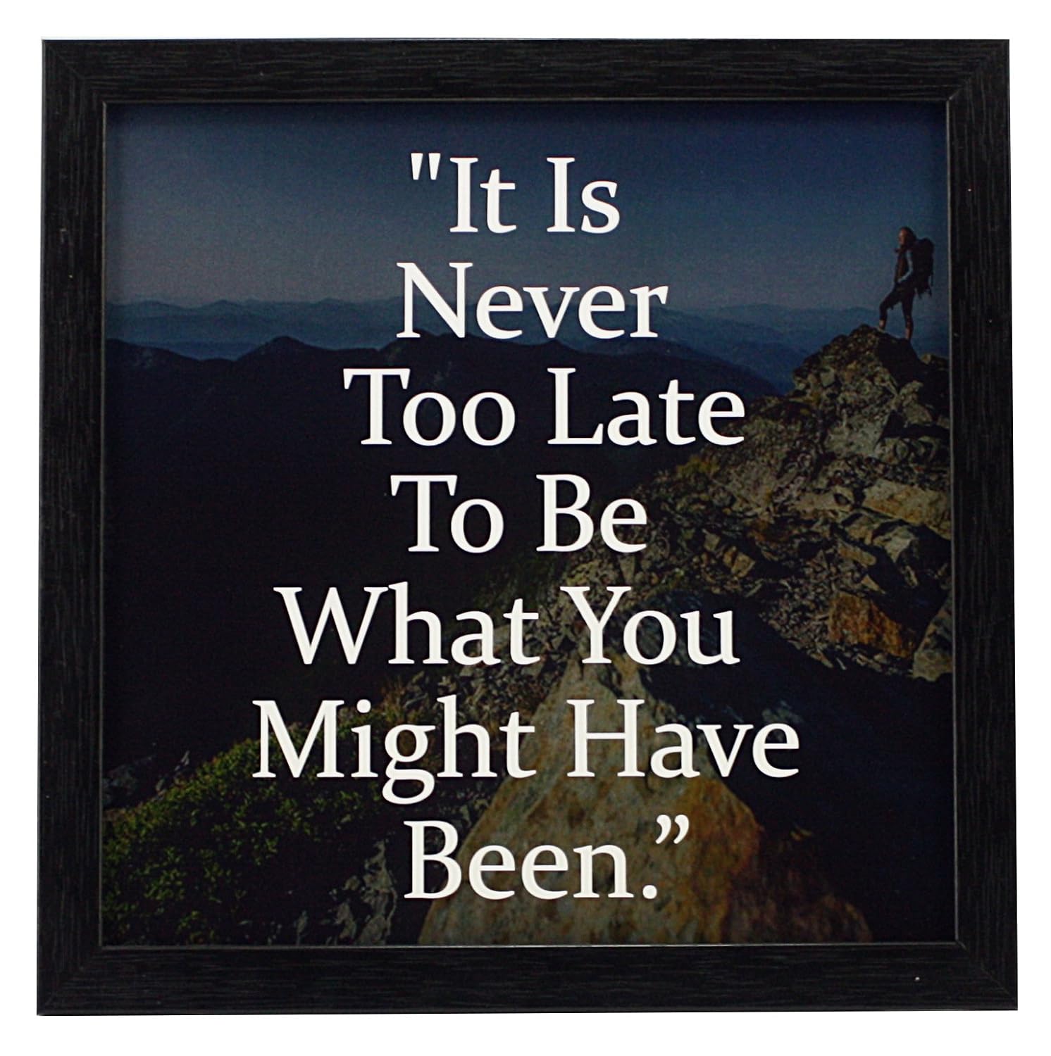 Indianara Framed Wall Hanging Motivational Quotes Art Prints 9.5 inch X 9.5 inch Without Glass-Multicolour