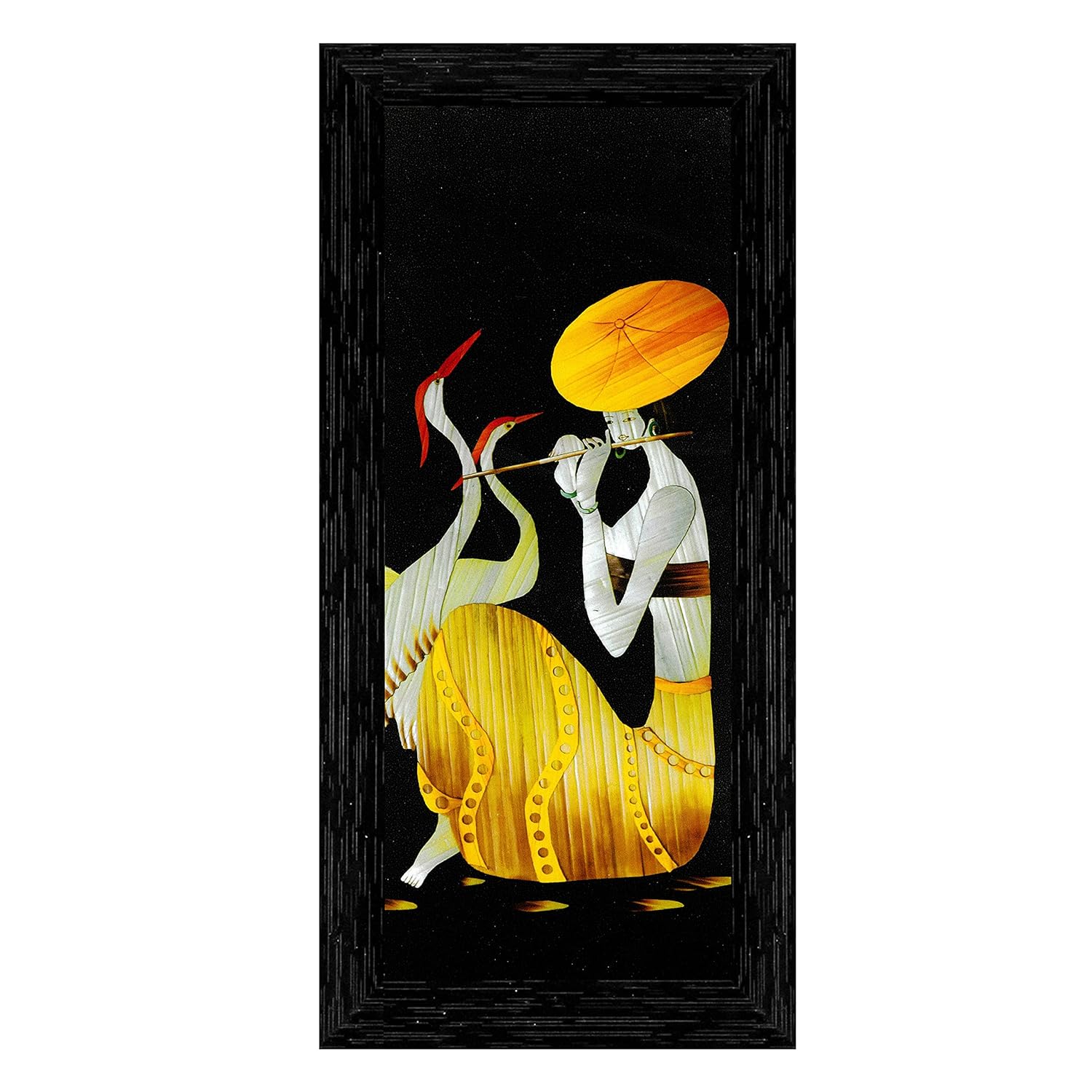 Indianara 3 Pc Set Of Still Art Paintings Without Glass (6 X 13, 10.2 X 13, 6 X 13 INCH, Black)