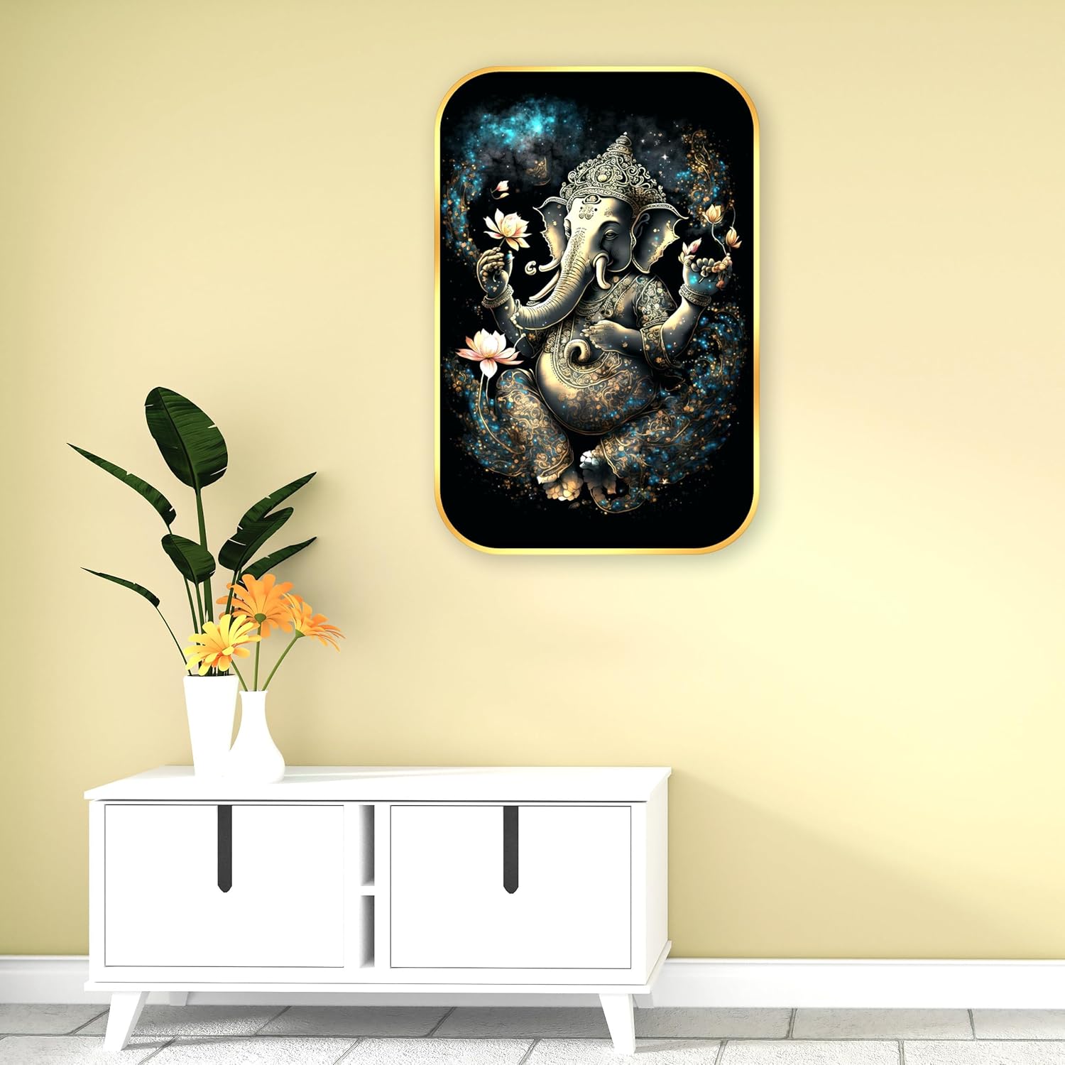 Indianara Modern Art Painting With Frame 18 Inches X 12 Inches (Style 5)