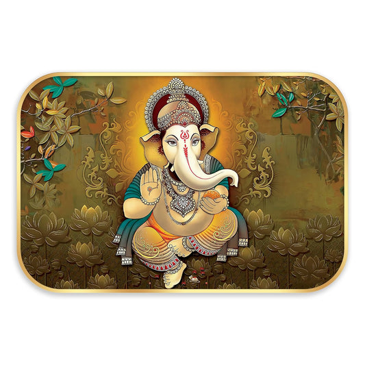 Indianara Lord Ganesha Painting With Frame 18 Inches X 12 Inches